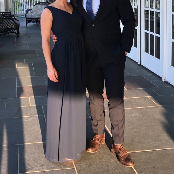 Bill Levkoff Navy Blue Bridesmaid Gown Size 2 - Picture 13 of 14